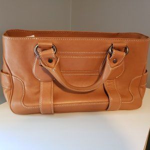Celine Top Handle Tan Leather Handbag